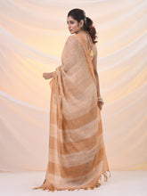 Load image into Gallery viewer, Beige Cotton Soft Saree With Shibori Print
