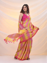 Load image into Gallery viewer, Multicolor Tissue Colorblocked Soft Saree
