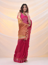 Load image into Gallery viewer, Pink Tissue Soft Saree With Zari Borders

