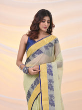Load image into Gallery viewer, Lemon Yellow Pure Cotton Tant Saree With Woven Designs
