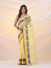 Load image into Gallery viewer, Yellow Pure Cotton Tant Saree With Woven Designs

