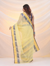 Load image into Gallery viewer, Yellow Pure Cotton Tant Saree With Woven Designs
