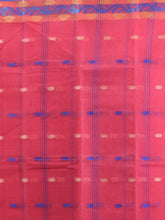 Load image into Gallery viewer, Punch Pink Pure Cotton Tant Saree With Woven Designs
