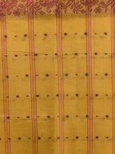 Load image into Gallery viewer, Mustard Pure Cotton Tant Saree With Woven Designs
