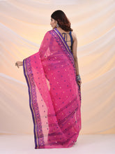 Load image into Gallery viewer, Pink Pure Cotton Tant Saree With Woven Designs
