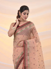Load image into Gallery viewer, Beige Pure Cotton Tant Saree With Woven Designs
