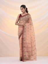 Load image into Gallery viewer, Beige Pure Cotton Tant Saree With Woven Designs
