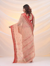Load image into Gallery viewer, Beige Pure Cotton Tant Saree With Woven Designs
