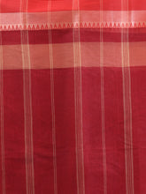 Load image into Gallery viewer, Red Pure Cotton Tant Saree With Temple Border
