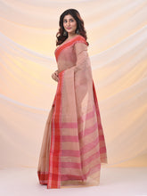 Load image into Gallery viewer, Beige Pure Cotton Tant Saree With Woven Designs
