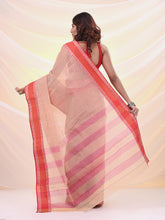 Load image into Gallery viewer, Beige Pure Cotton Tant Saree With Woven Designs
