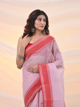 Load image into Gallery viewer, White Pure Cotton Tant Saree With Woven Designs

