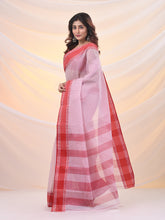 Load image into Gallery viewer, White Pure Cotton Tant Saree With Woven Designs
