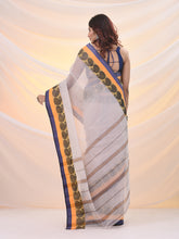Load image into Gallery viewer, White Pure Cotton Tant Saree With Woven Designs
