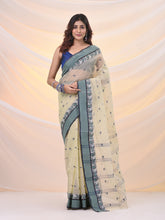 Load image into Gallery viewer, Ecru Pure Cotton Tant Saree With Woven Designs
