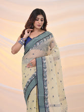 Load image into Gallery viewer, Ecru Pure Cotton Tant Saree With Woven Designs
