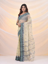 Load image into Gallery viewer, Ecru Pure Cotton Tant Saree With Woven Designs
