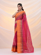 Load image into Gallery viewer, Fuchsia Pure Cotton Tant Saree With Woven Designs
