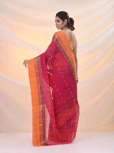 Load image into Gallery viewer, Fuchsia Pure Cotton Tant Saree With Woven Designs
