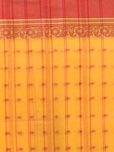 Load image into Gallery viewer, Yellow Pure Cotton Tant Saree With Woven Designs
