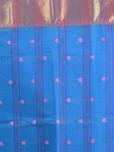 Load image into Gallery viewer, Sky Blue Pure Cotton Tant Saree With Zari Border
