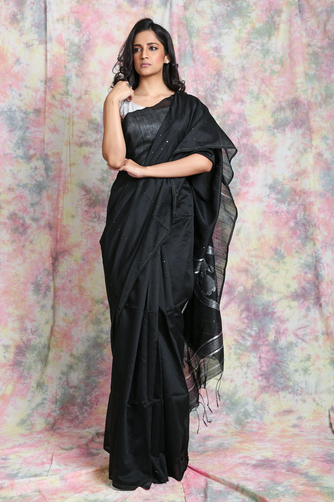 Women's Sequence Handloom Blended Cotton Saree - Angoshobha | Saree, Cotton  saree, Handloom saree