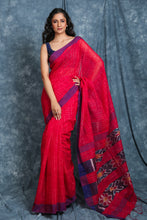 Load image into Gallery viewer, Red Katki Style Handloom Saree
