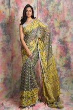 Load image into Gallery viewer, Grey All Over Small Butta Weaving Jamdani With Flower Designed Border
