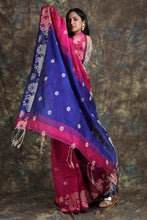 Load image into Gallery viewer, Red Blended Cotton Handwoven Soft Saree With Design Border
