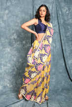 Load image into Gallery viewer, Canary Yellow Jamdani Saree With All Over Weaving Motif
