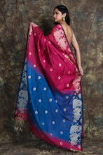 Load image into Gallery viewer, Pink Blended Cotton Handwoven Soft Saree With Design Border
