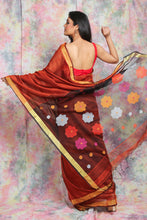 Load image into Gallery viewer, Dark Maroon Sequin Handloom With Resham Designed Pallu
