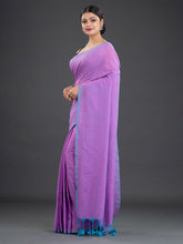 Load image into Gallery viewer, Purple &amp; Blue Cotton Saree
