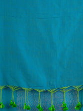 Load image into Gallery viewer, Blue &amp; Green Cotton Saree
