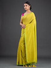 Load image into Gallery viewer, Lime Green Cotton Saree
