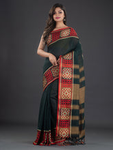 Load image into Gallery viewer, Teal &amp; Red Cotton Saree
