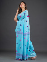 Load image into Gallery viewer, Blue &amp; Pink Cotton Saree
