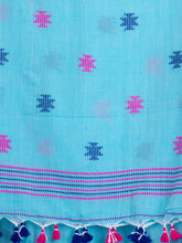 Load image into Gallery viewer, Blue &amp; Pink Cotton Saree
