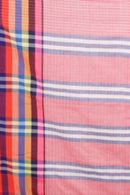 Load image into Gallery viewer, Pink Handwoven Cotton Saree With Checks Design
