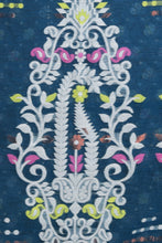 Load image into Gallery viewer, Teal Silk Cotton Handwoven Jamdani Saree
