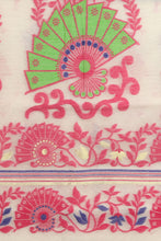 Load image into Gallery viewer, White Silk Cotton Handwoven Jamdani Saree
