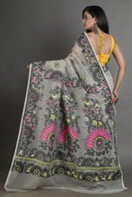 Load image into Gallery viewer, Off White Silk Cotton Handwoven Jamdani Saree
