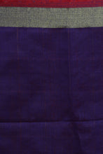 Load image into Gallery viewer, Blue And Magenta Silk Half &amp; Half Handwoven Soft Saree
