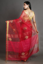 Load image into Gallery viewer, Red Silk Handwoven Soft Saree
