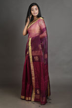 Load image into Gallery viewer, Magenta Silk Handwoven Soft Saree
