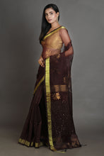 Load image into Gallery viewer, Brown Silk Handwoven Soft Saree
