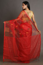 Load image into Gallery viewer, Red Silk Handwoven Soft Saree
