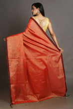 Load image into Gallery viewer, Red-coloured Handwoven Tissue Saree
