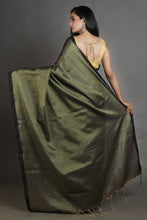 Load image into Gallery viewer, Dark Green-coloured Handwoven Tissue Saree
