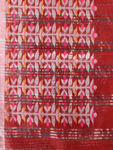 Load image into Gallery viewer, Red Cotton Blend Handwoven Saree With Nakshi Border
